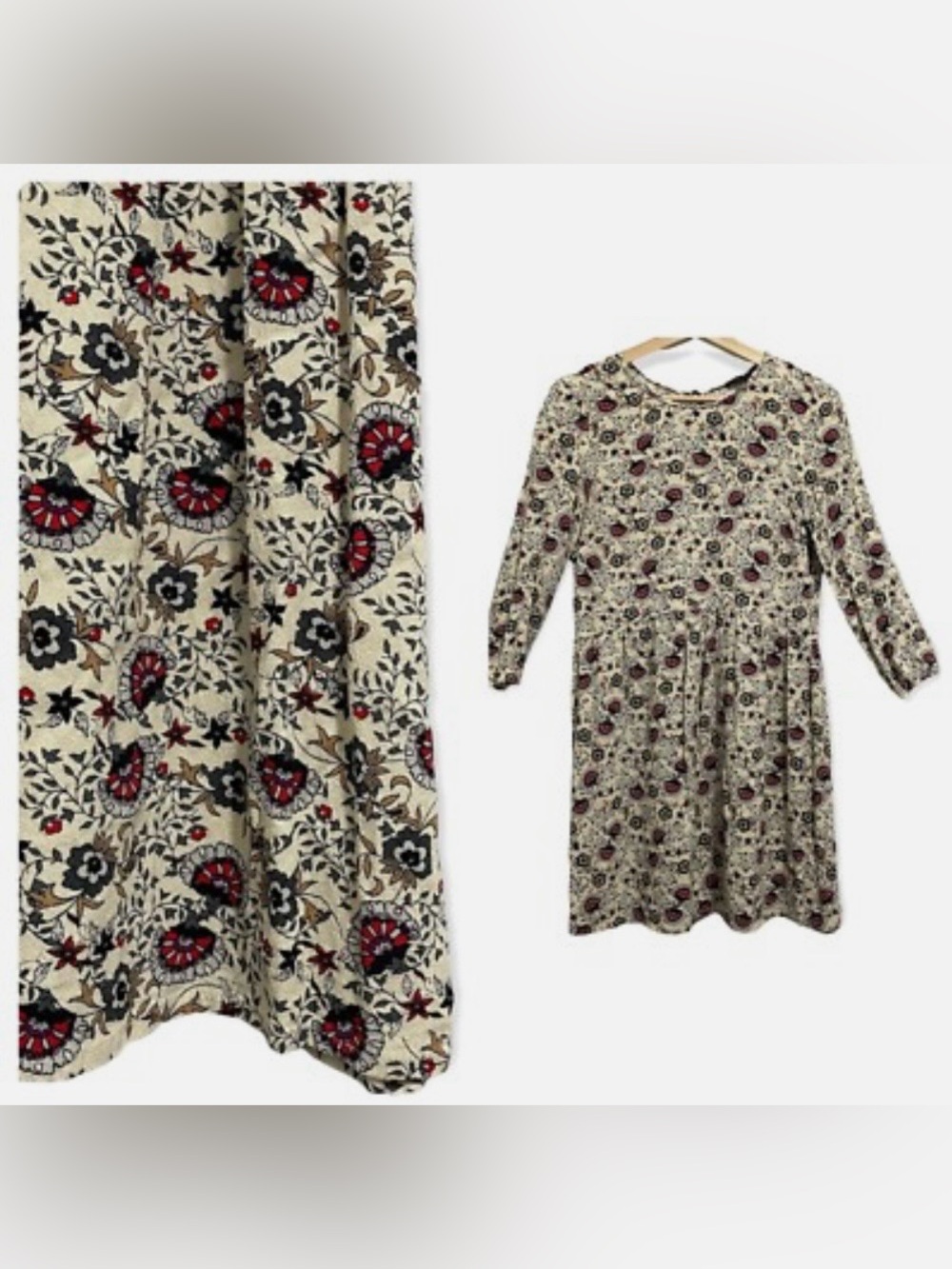 ZARA BASIC Boho Floral Swing Mini Dress | Size S